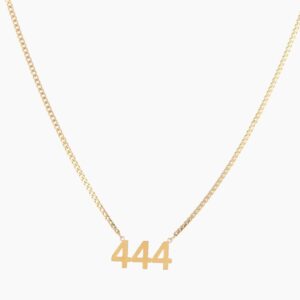 Eng ravely Angel Number Necklace with Cuban Chain