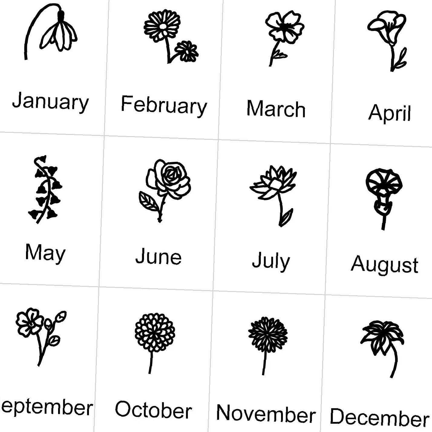 Eng ravely Birth Flower Name Necklace - Image 3