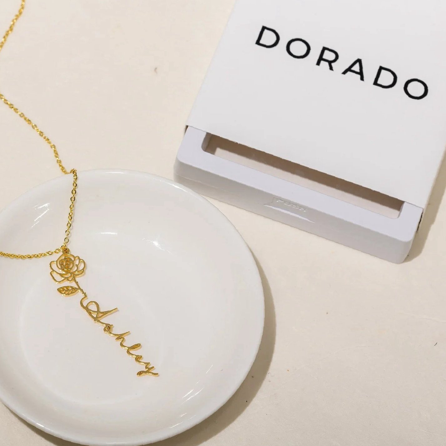 Eng ravely Birth Flower Name Necklace - Image 5