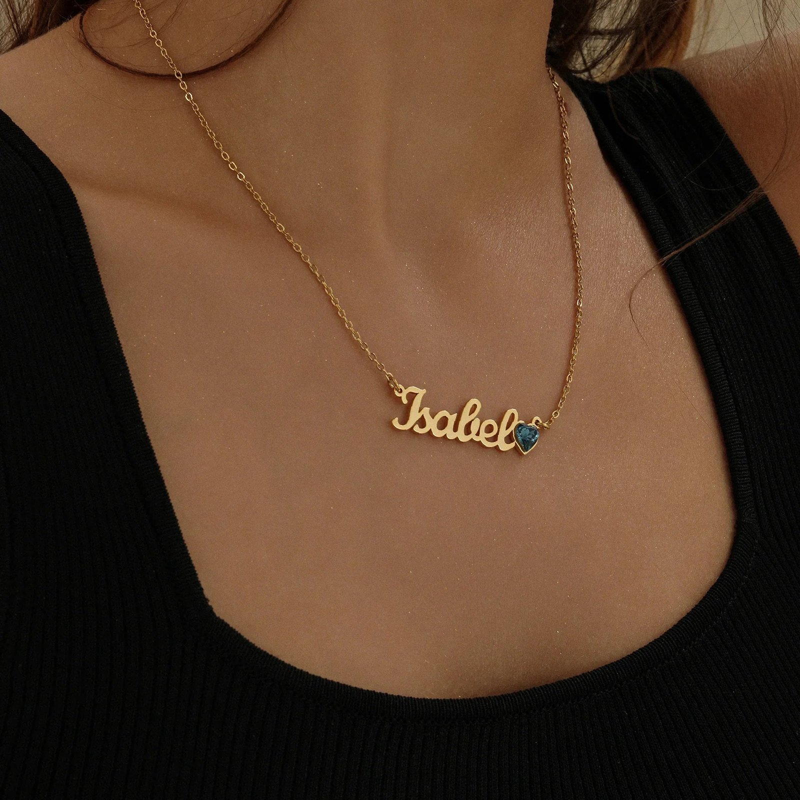 Eng ravely Birthstone Name Necklace - Image 4