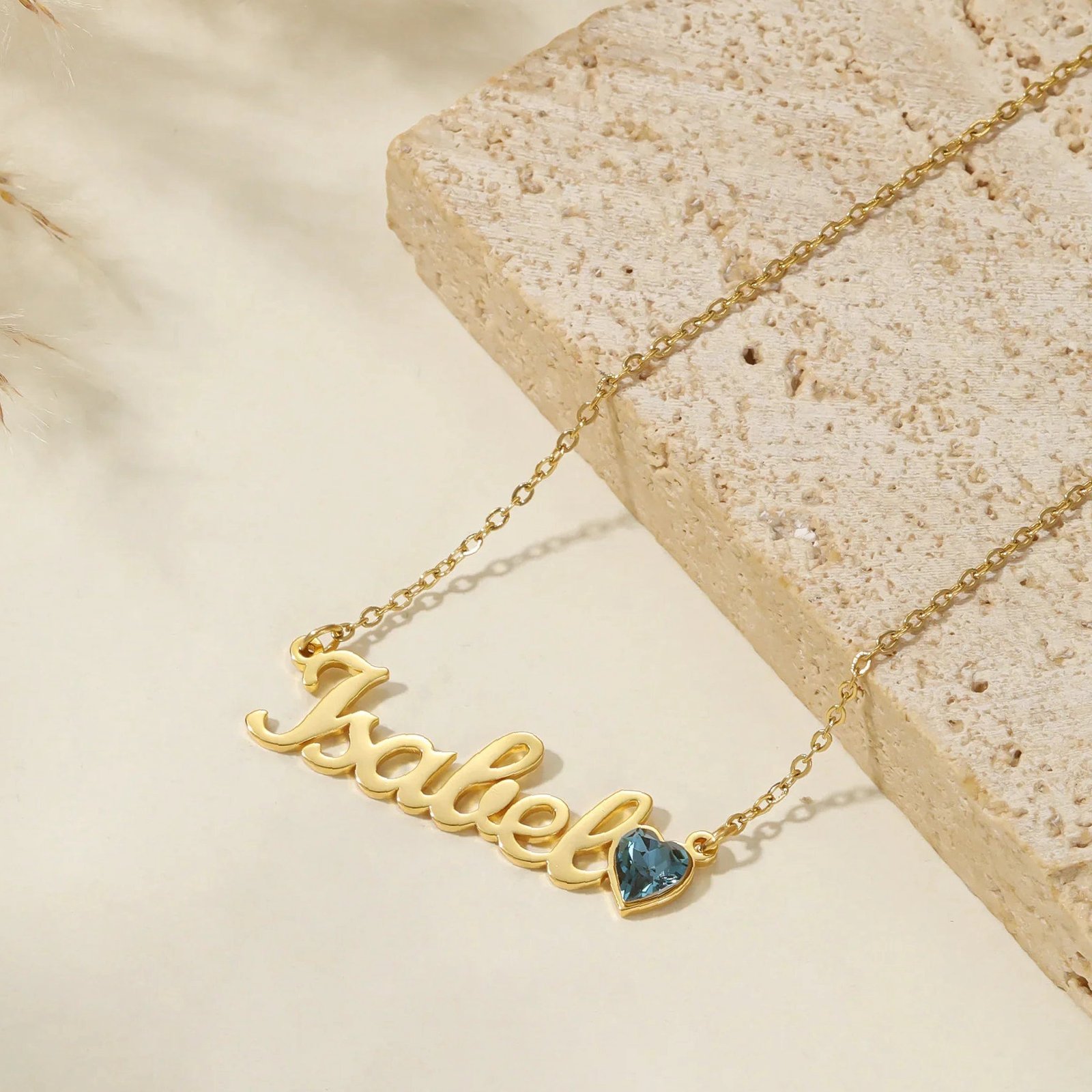 Eng ravely Birthstone Name Necklace - Image 5