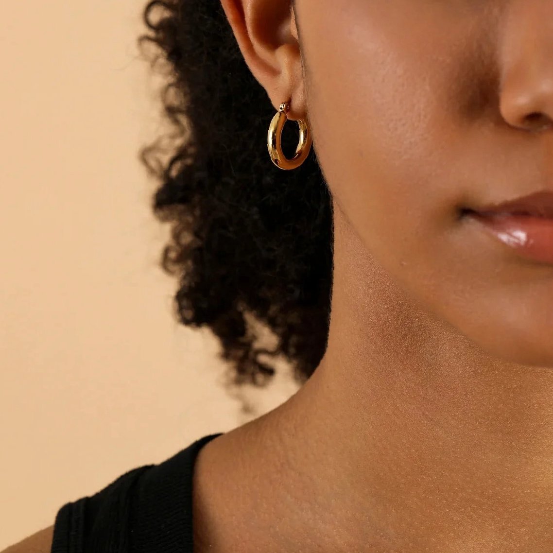 Eng ravely Bold Tube Hoop Earrings - Image 6