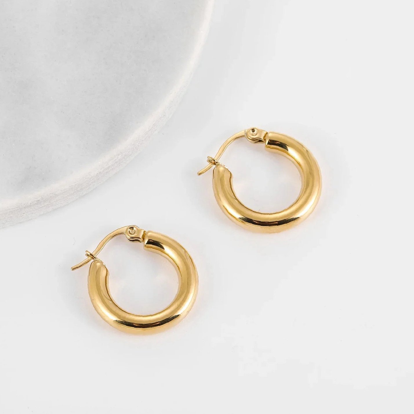 Eng ravely Bold Tube Hoop Earrings - Image 7