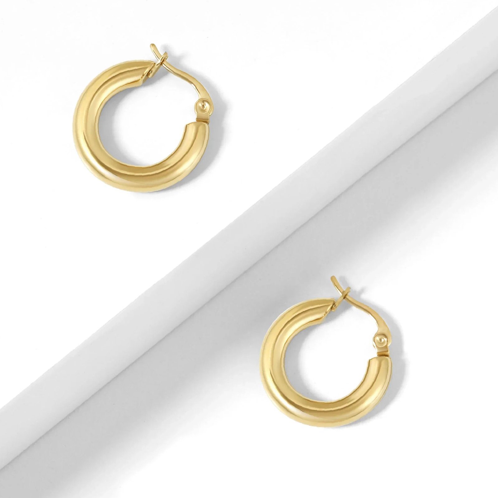 Eng ravely Bold Tube Hoop Earrings - Image 8