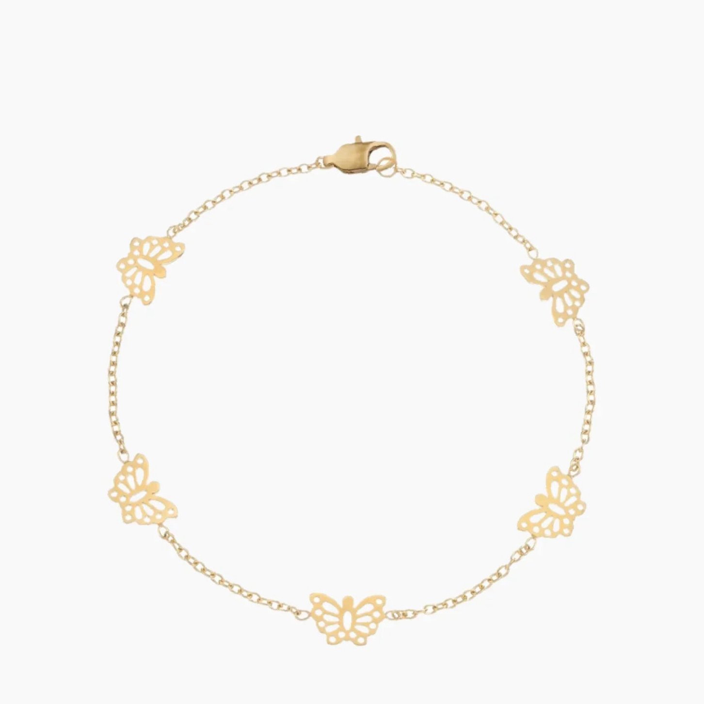 Butterflies Anklet | Custom Premium Metal Alloy Anklet - Engravely