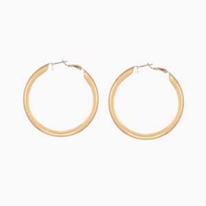 Chunky Hollow Hoop Earrings | Custom Premium Metal Alloy Earrings - Engravely