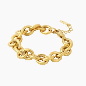 Chunky Rolo Chain Bracelet | Custom Premium Metal Alloy Name Necklace - Engravely
