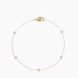 Crystal Chain Anklet | Custom Premium Metal Alloy Name Necklace - Engravely