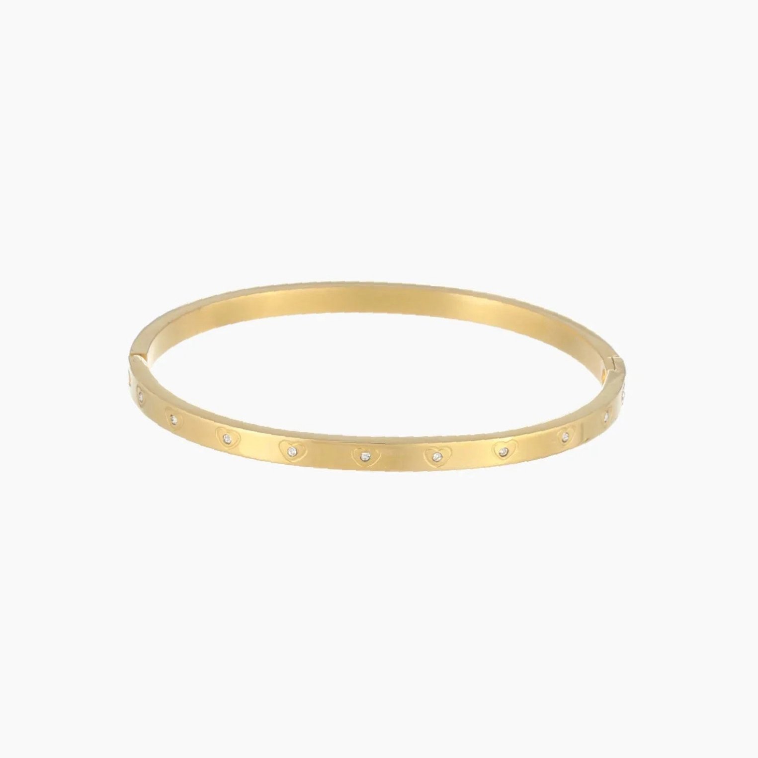 Crystal Bangle Bracelet | Custom Premium Metal Alloy Bracelet - Engravely