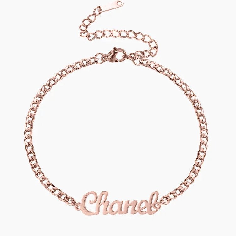 Name Bracelet w/ Cuban Chain | Custom Stainless Steel Name Necklace - Engravely - Image 6