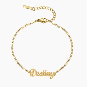 Custom Name Anklet | Custom Premium Metal Alloy Anklet - Engravely