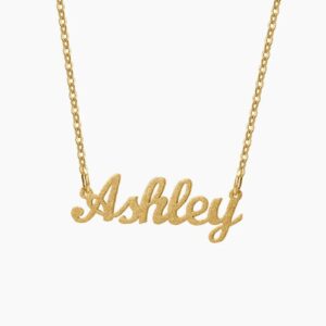 Diamond Cut Name Necklace | Custom Premium Metal Alloy Name Necklace - Engravely