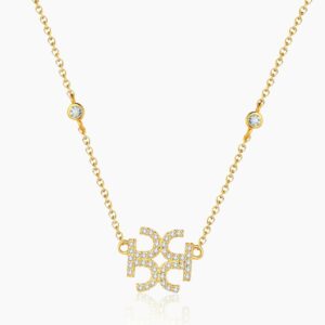 Dorado Moissanite Pendant Necklace | Custom Premium Metal Alloy Name Necklace - Engravely
