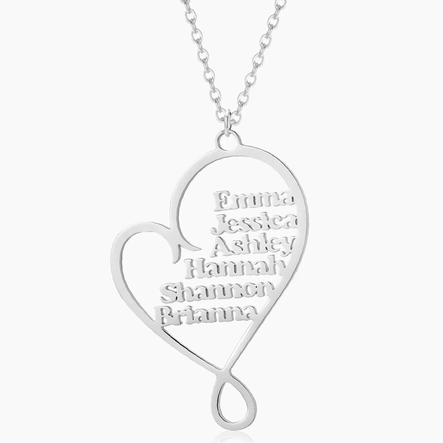 Eng ravely Family Name Heart Necklace - Image 5