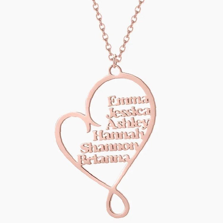 Eng ravely Family Name Heart Necklace - Image 6
