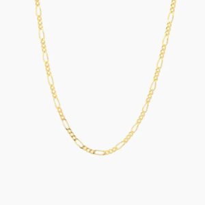 Figaro Chain Necklace - 3mm | Custom Premium Metal Alloy Name Necklace - Engravely