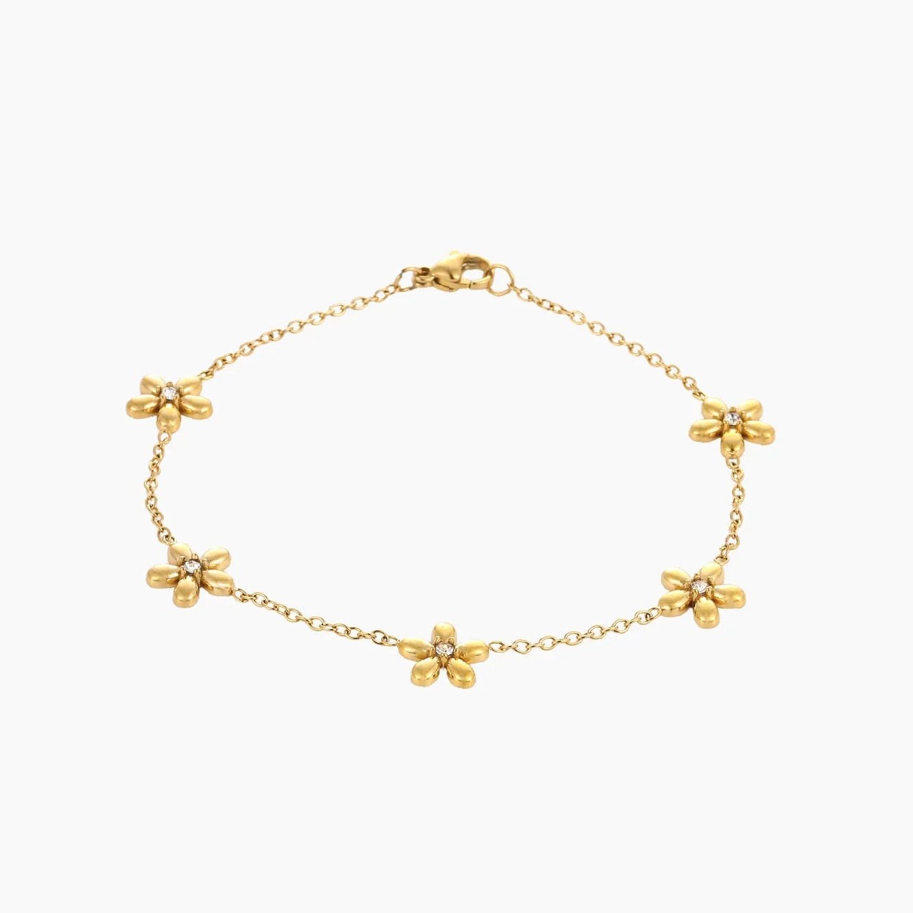 Multi Flower Bracelet | Custom Premium Metal Alloy Bracelet - Engravely - Image 4