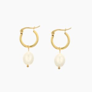 Eng ravely Freshwater Pearl Charm Earrings