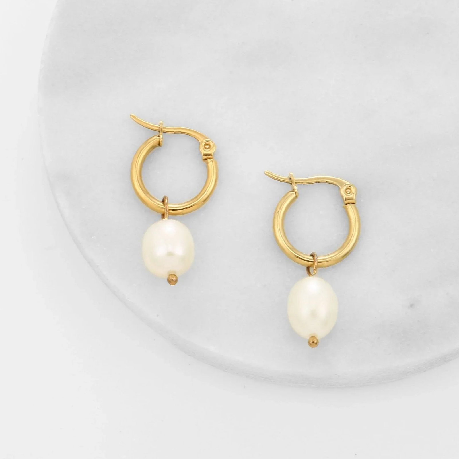 Eng ravely Freshwater Pearl Charm Earrings - Image 4