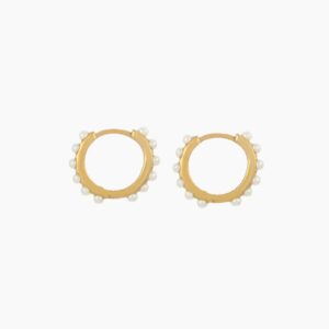 Eng ravely Freshwater Pearls Huggie Earrings