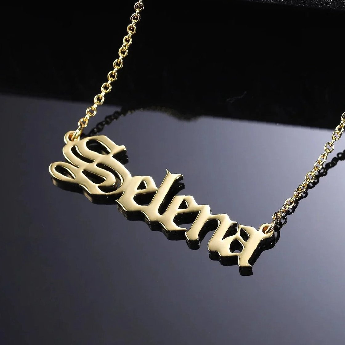 Gothic Name Necklace | Custom Premium Metal Alloy Name Necklace - Engravely - Image 4