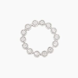 Eng ravely Iced Halo Tennis Bracelet