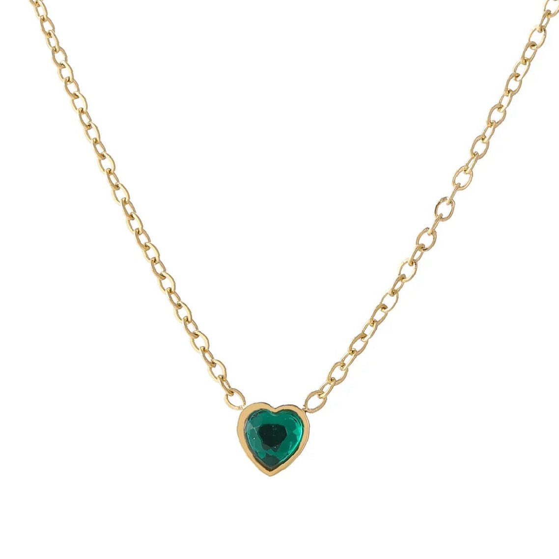 Eng ravely Heart Birthstone Necklace - Image 4