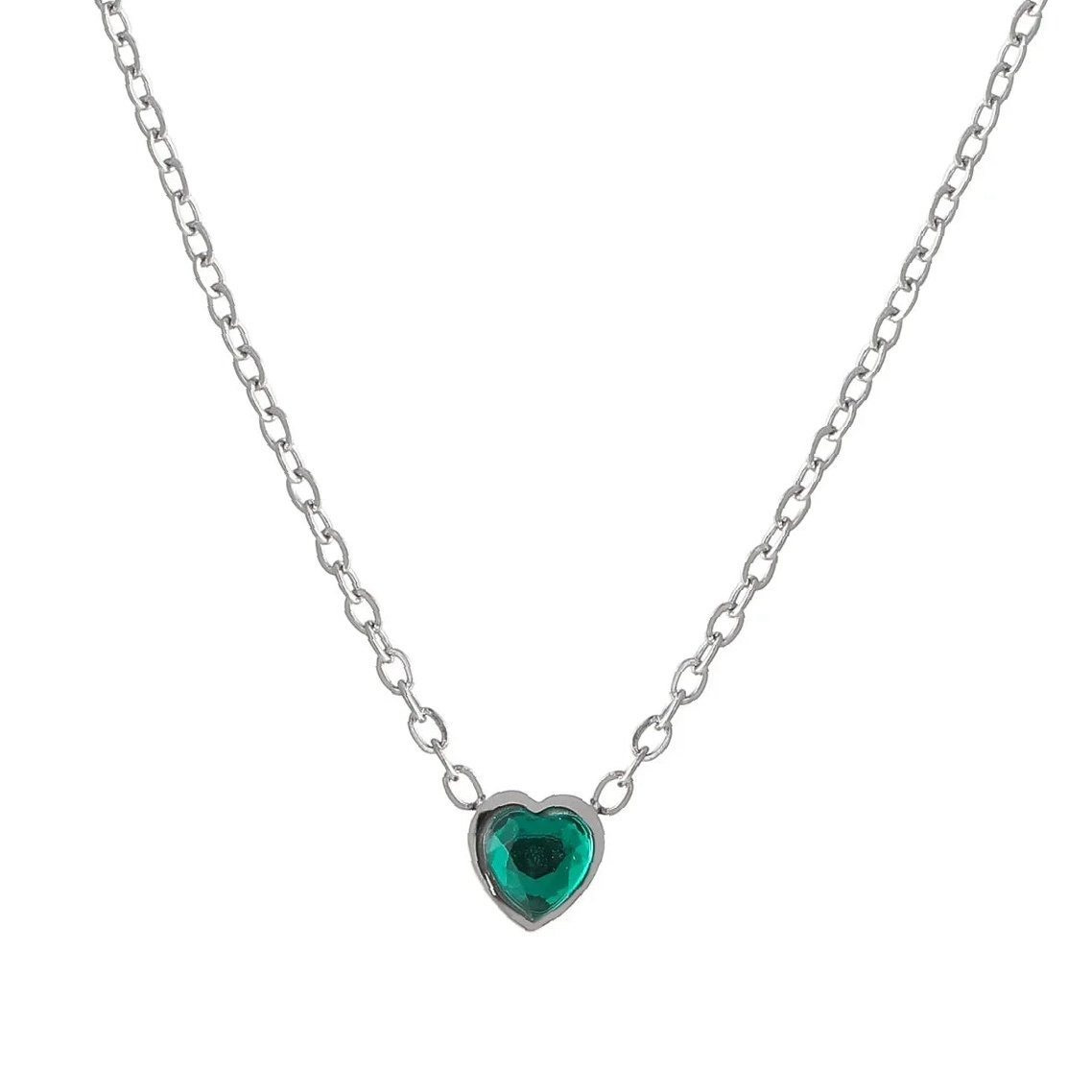 Eng ravely Heart Birthstone Necklace - Image 5