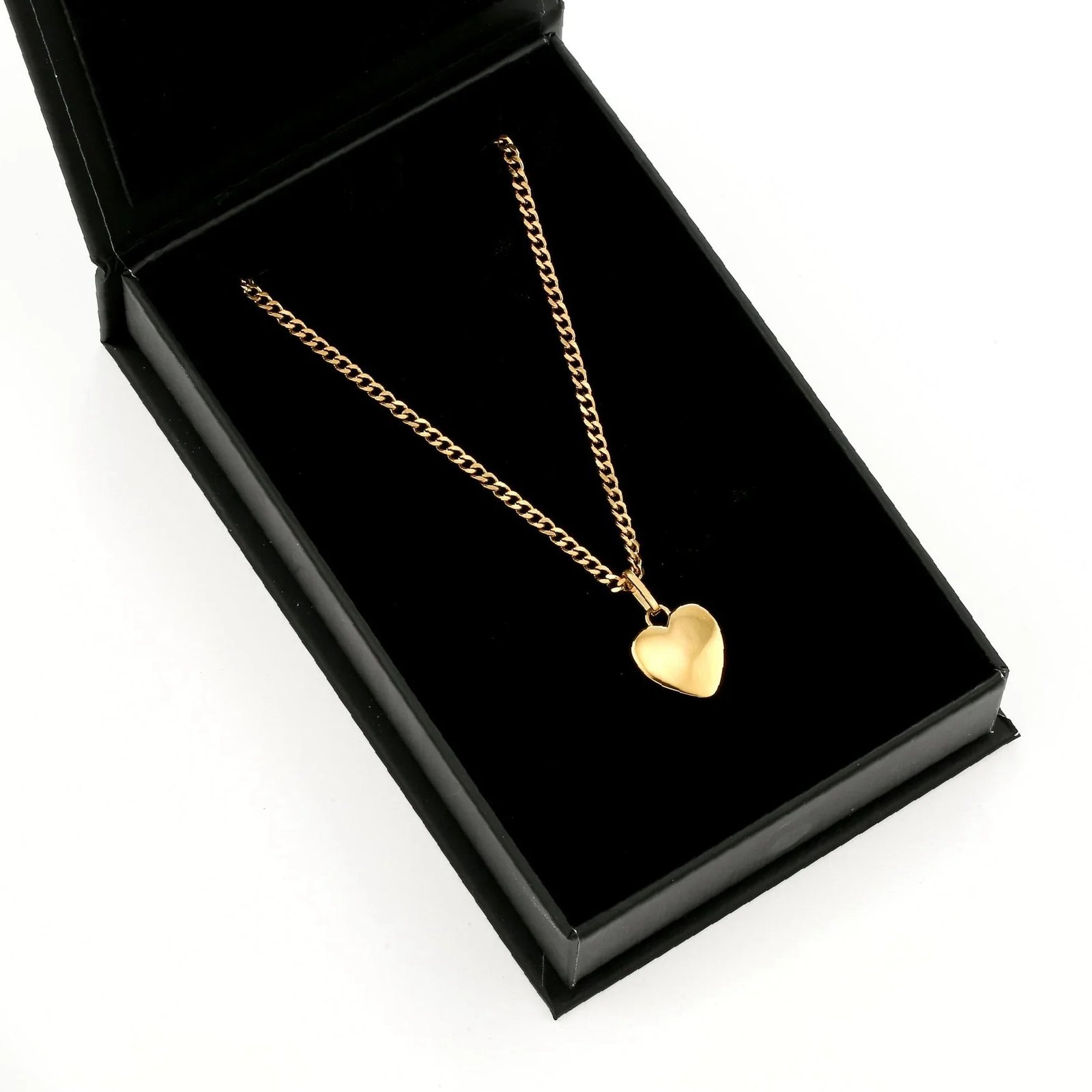 Eng ravely Heart Pendant with Cuban Chain - Image 3