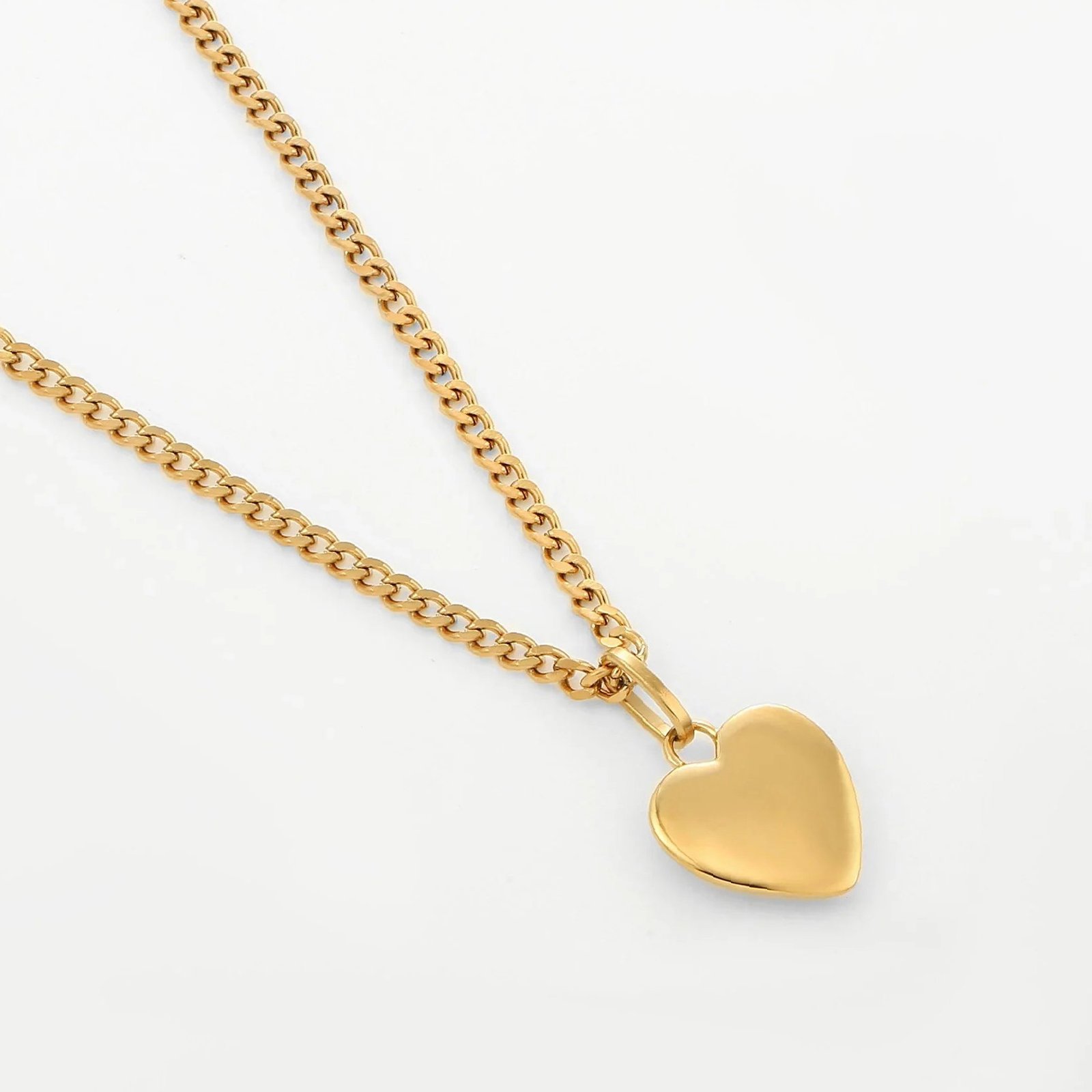 Eng ravely Heart Pendant with Cuban Chain - Image 4