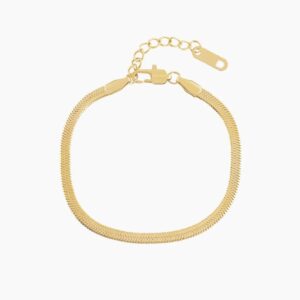 Herringbone Bracelet - 4mm | Custom Premium Metal Alloy Bracelet - Engravely