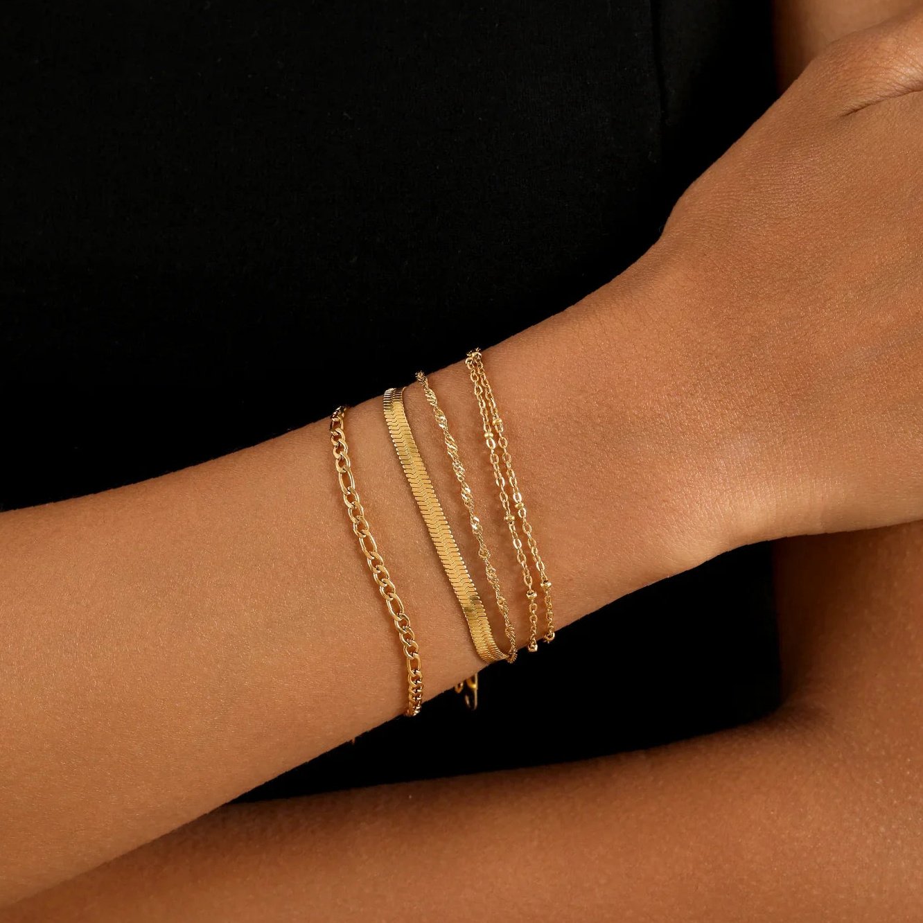 Herringbone Bracelet - 4mm | Custom Premium Metal Alloy Bracelet - Engravely - Image 5