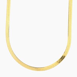 Herringbone Chain - 5mm | Custom Premium Metal Alloy Name Necklace - Engravely