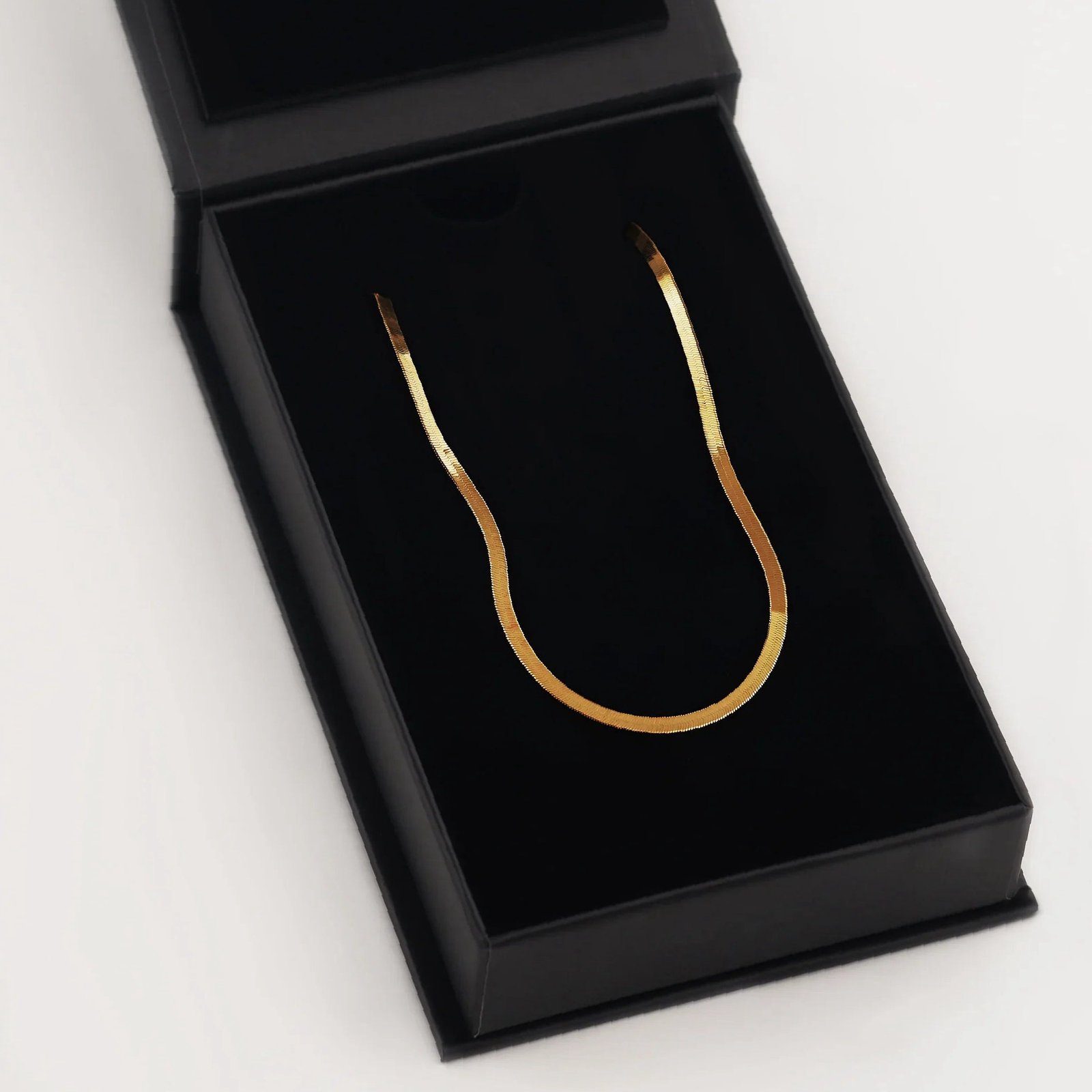 Herringbone Necklace - 3mm | Custom Premium Metal Alloy Name Necklace - Engravely - Image 3