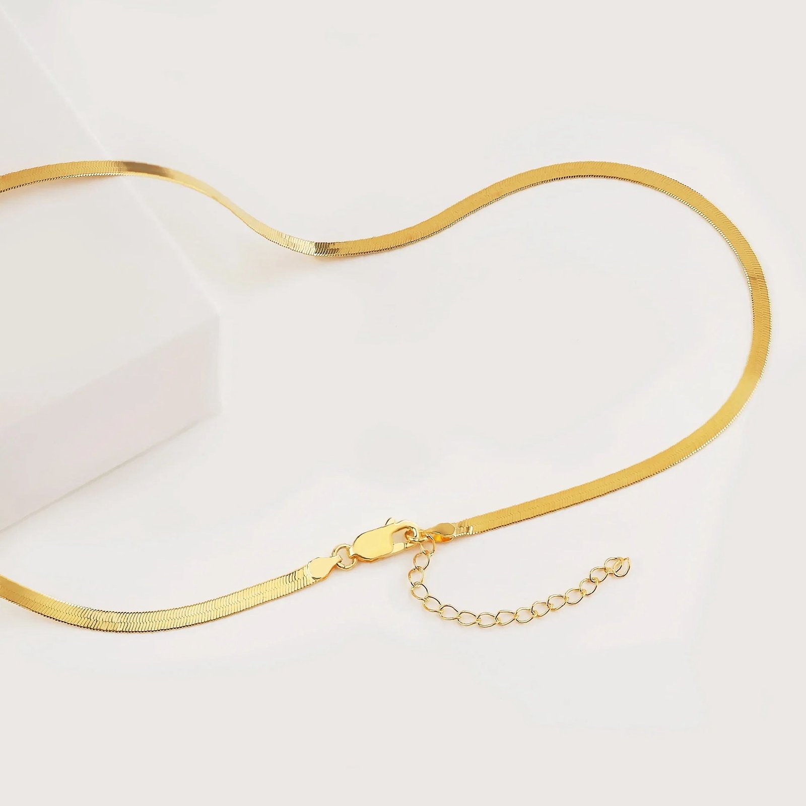 Herringbone Necklace - 3mm | Custom Premium Metal Alloy Name Necklace - Engravely - Image 4