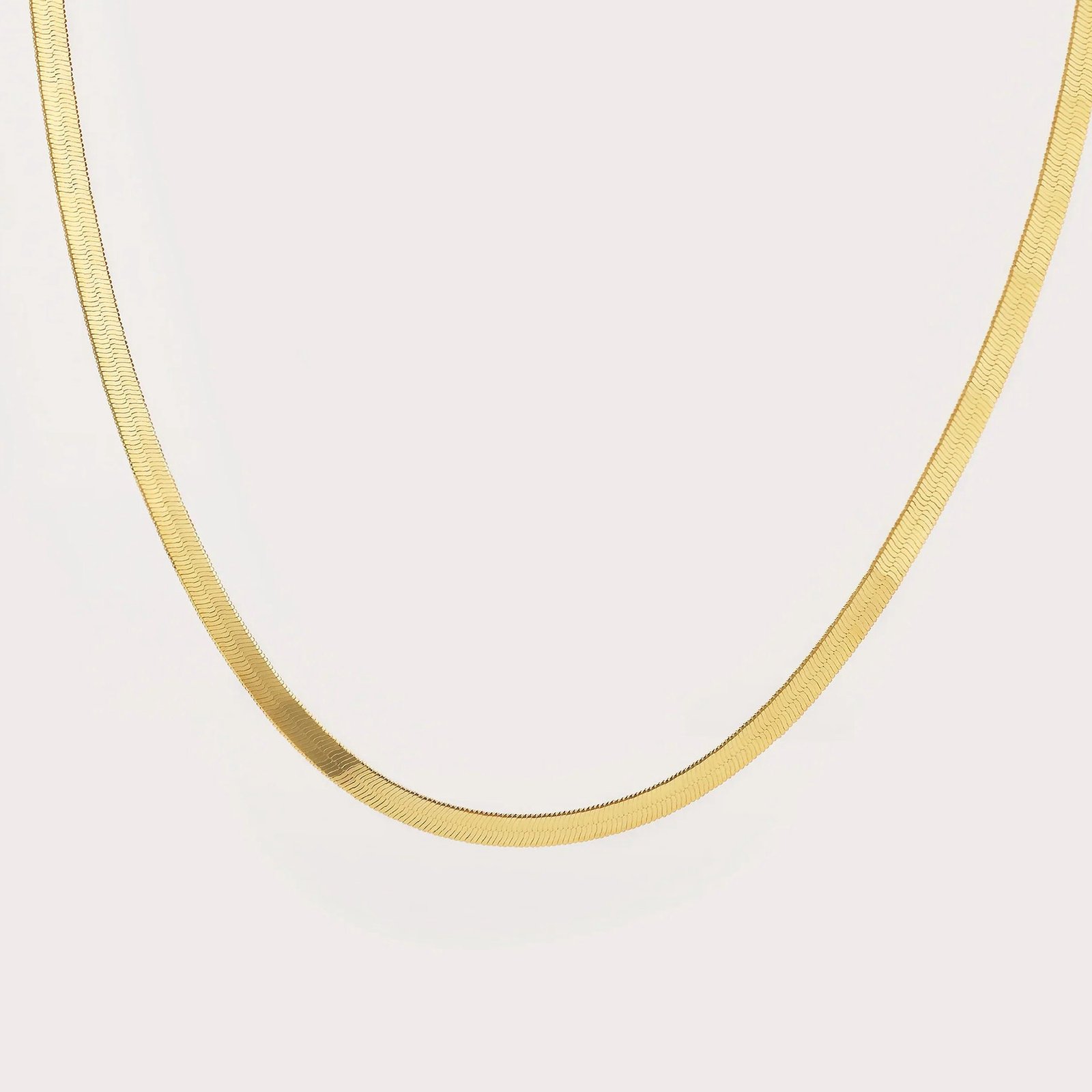 Herringbone Necklace - 3mm | Custom Premium Metal Alloy Name Necklace - Engravely - Image 8