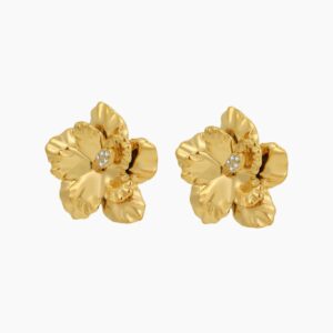 Hibiscus Petal Earrings | Custom Premium Metal Alloy Earrings - Engravely