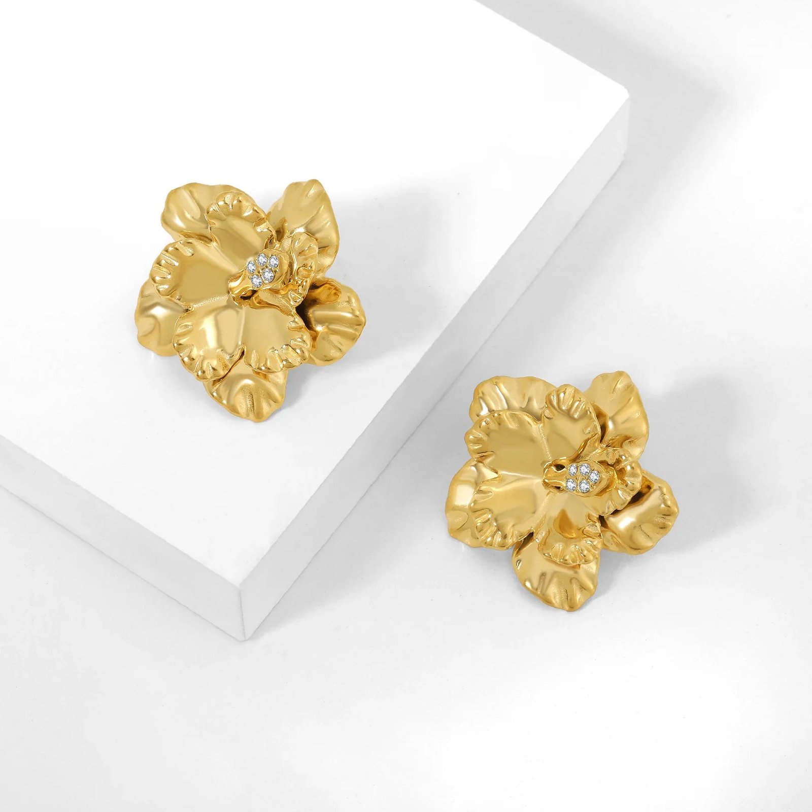 Hibiscus Petal Earrings | Custom Premium Metal Alloy Earrings - Engravely - Image 3