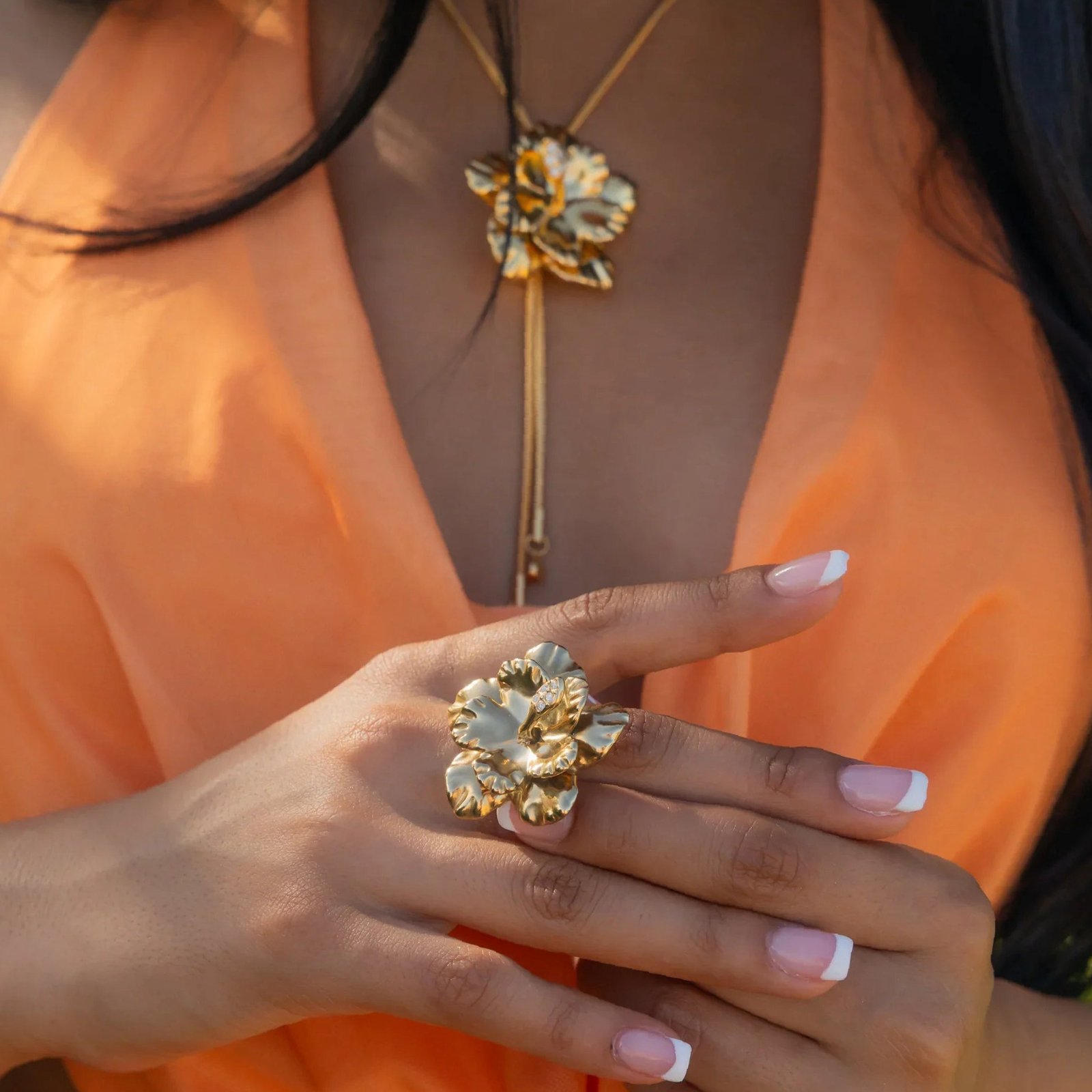 Hibiscus Petal Ring | Custom Premium Metal Alloy Ring - Engravely - Image 2