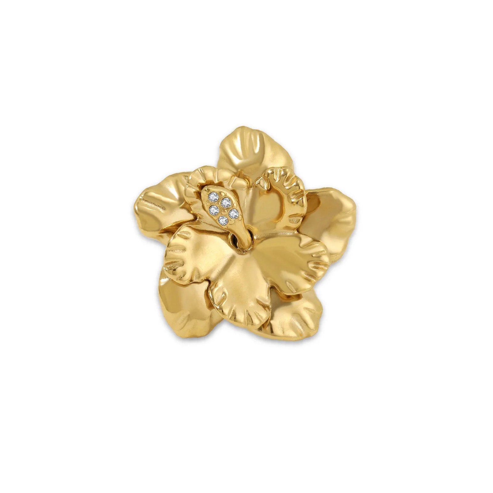 Hibiscus Petal Ring | Custom Premium Metal Alloy Ring - Engravely - Image 6