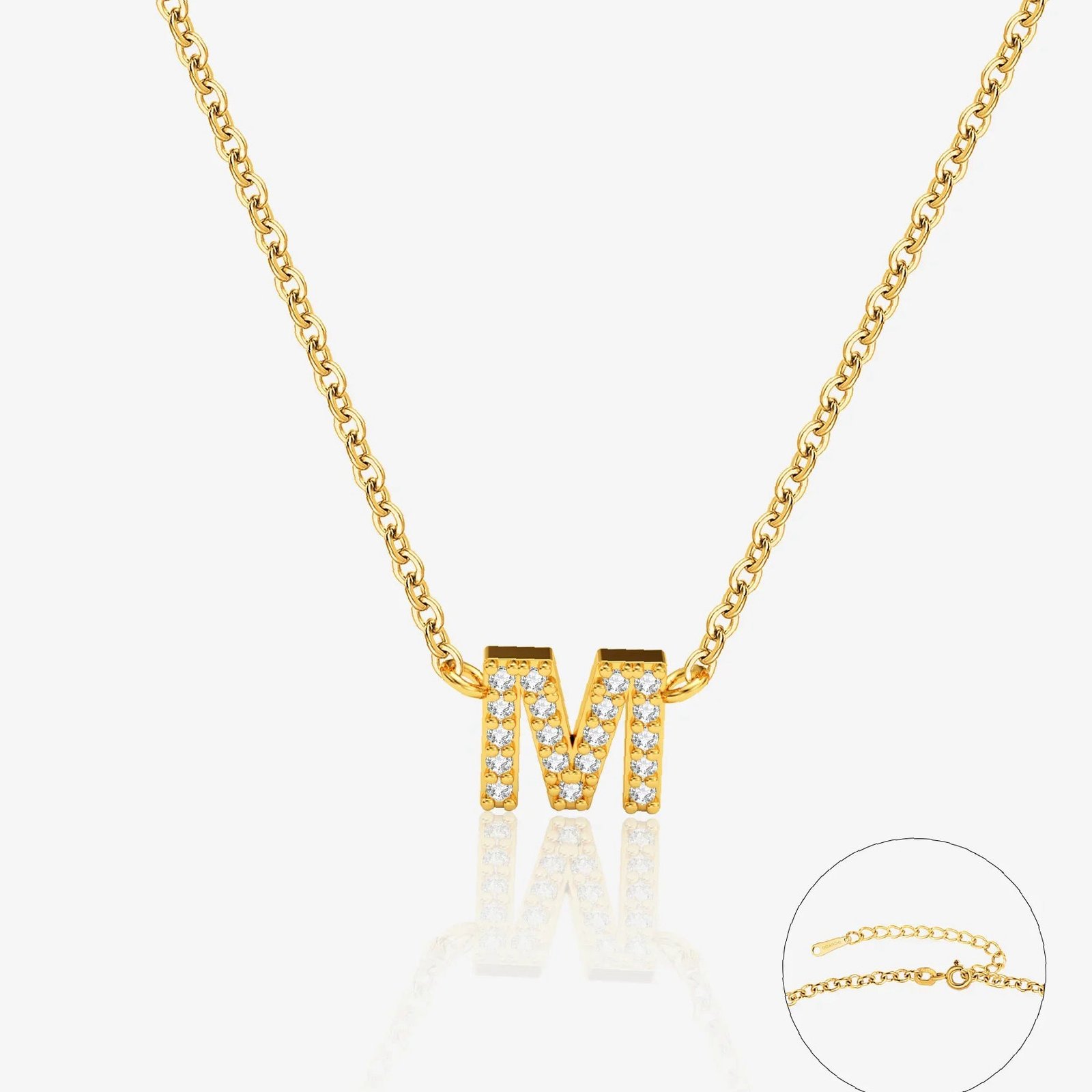 Eng ravely Iced Block Letter Necklace - Image 5