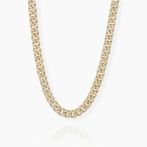 Iced Cuban Link Chain - 8mm | Custom Stainless Steel Name Necklace - Engravely