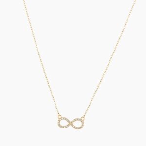 Iced Infinity Necklace | Custom Premium Metal Alloy Name Necklace - Engravely