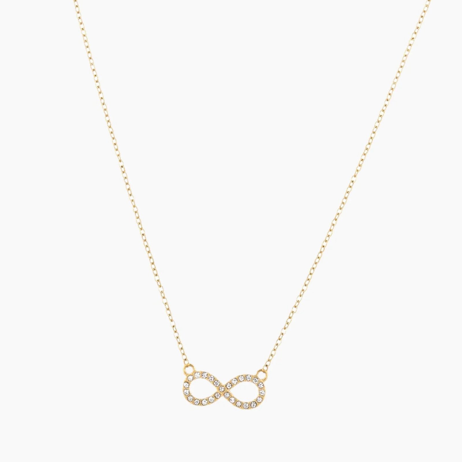 Iced Infinity Necklace | Custom Premium Metal Alloy Name Necklace - Engravely