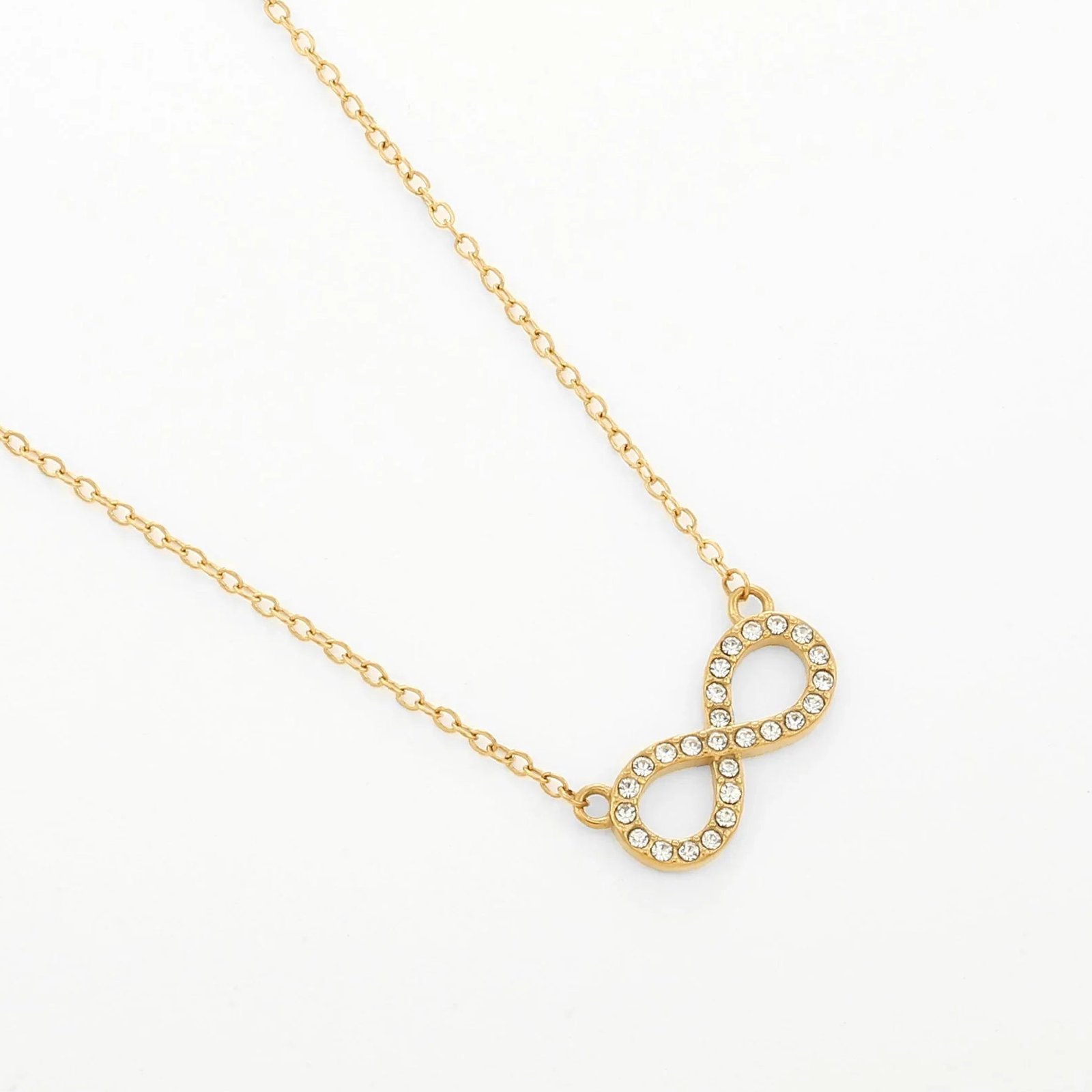 Iced Infinity Necklace | Custom Premium Metal Alloy Name Necklace - Engravely - Image 4