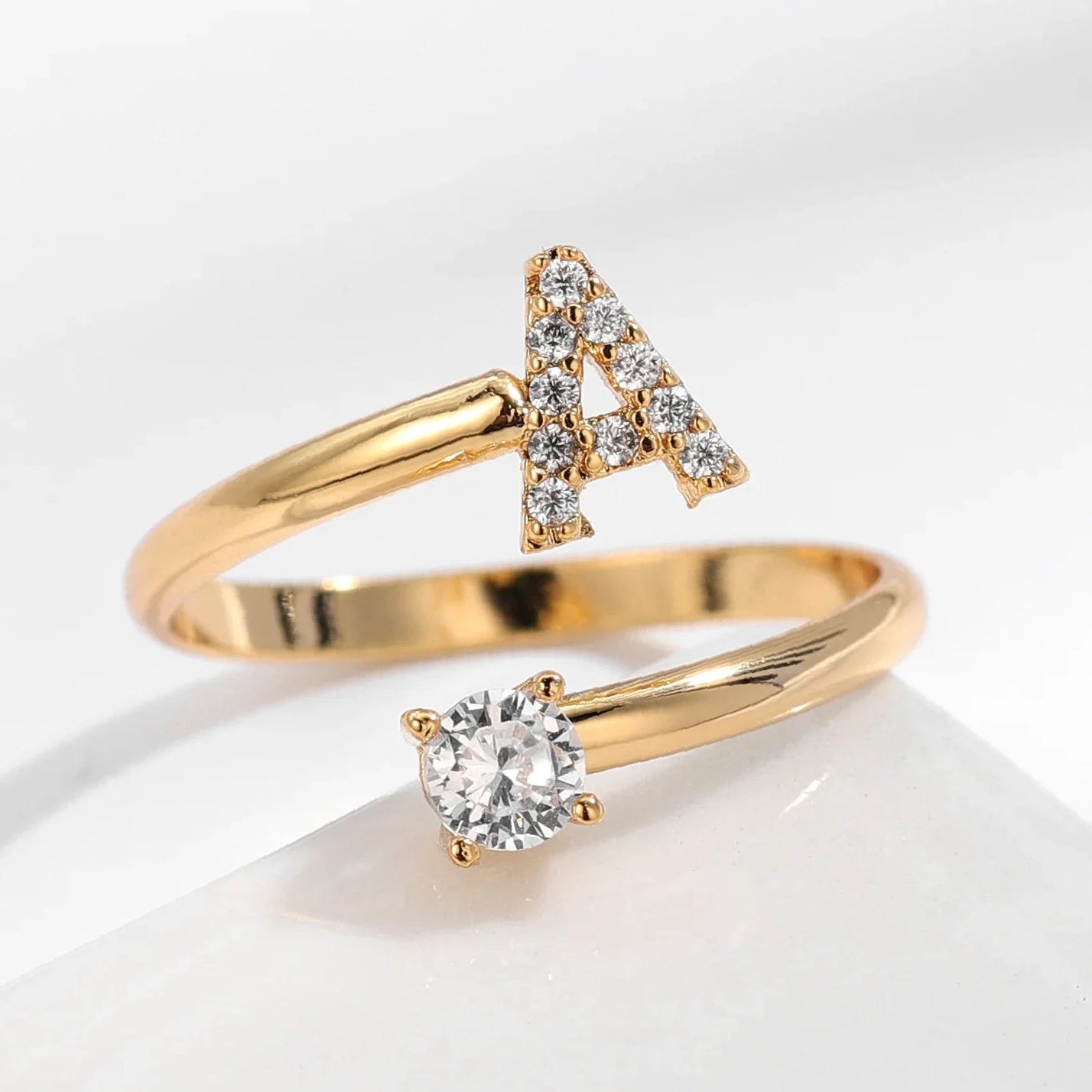 Eng ravely Iced Initial Ring - Image 3