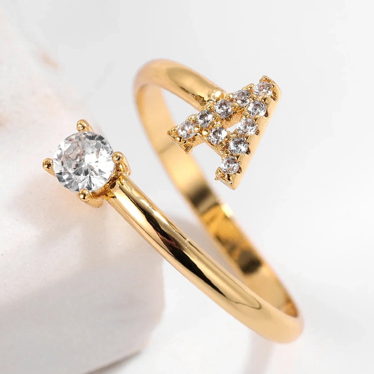 Eng ravely Iced Initial Ring - Image 7
