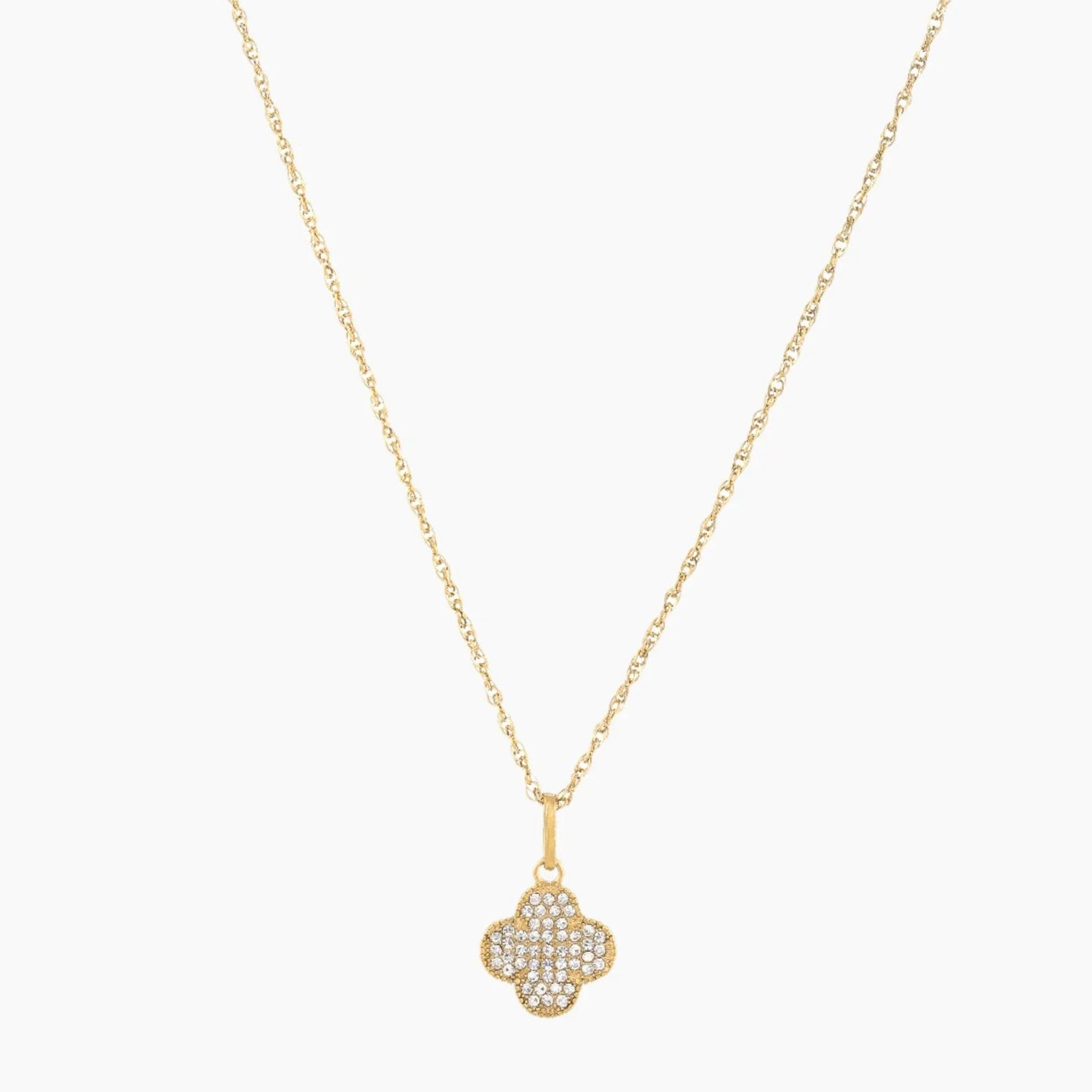 Iced Lucky Pendant Necklace | Custom Premium Metal Alloy Name Necklace - Engravely