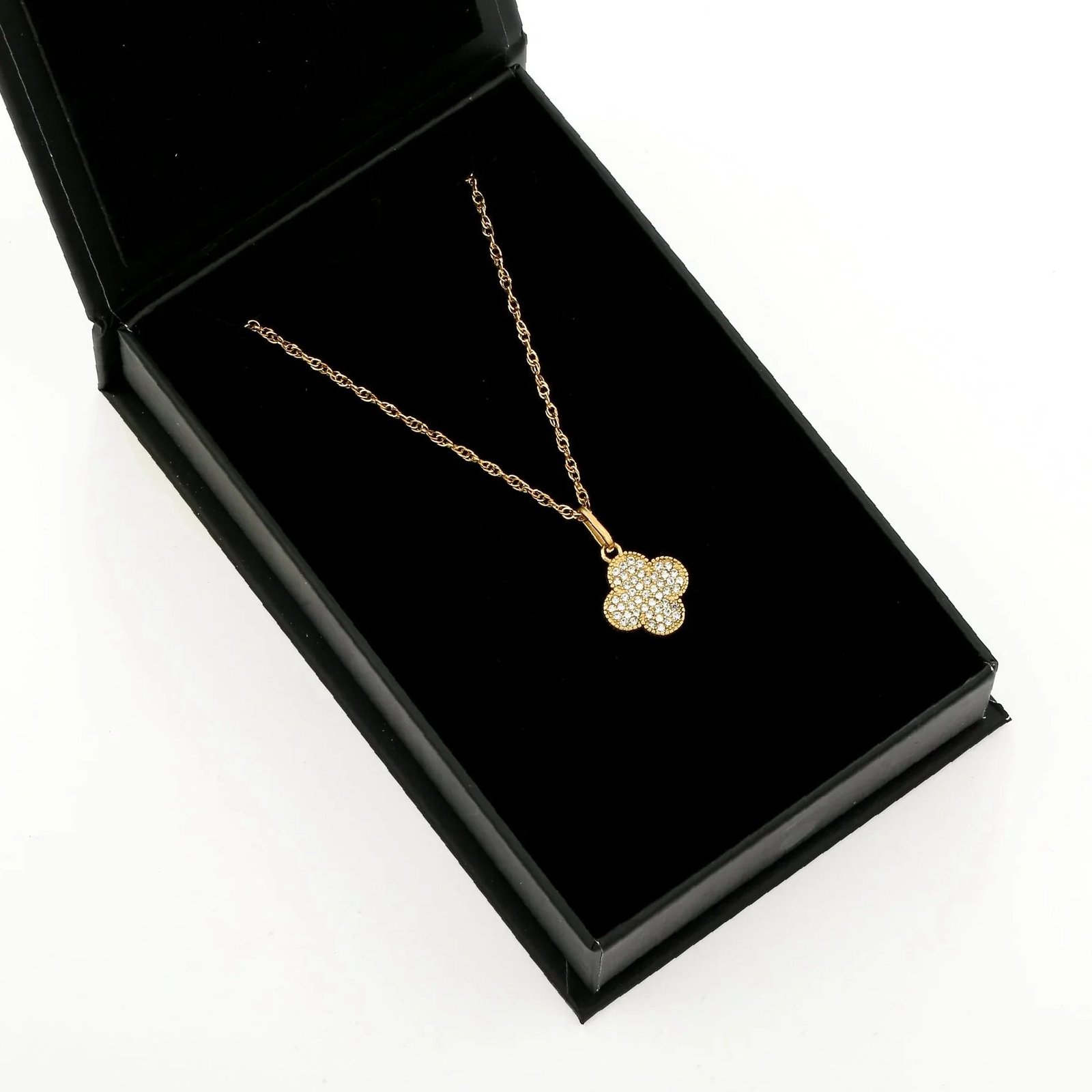 Iced Lucky Pendant Necklace | Custom Premium Metal Alloy Name Necklace - Engravely - Image 4