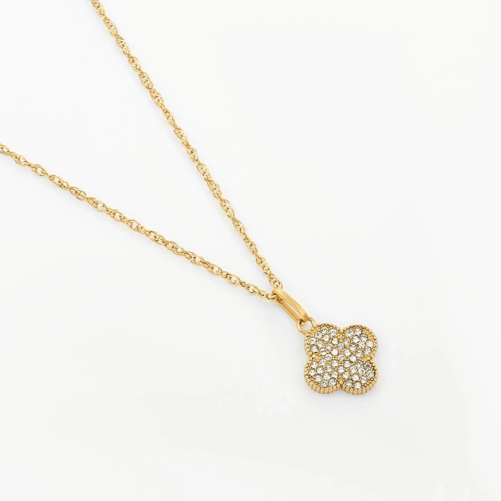 Iced Lucky Pendant Necklace | Custom Premium Metal Alloy Name Necklace - Engravely - Image 5